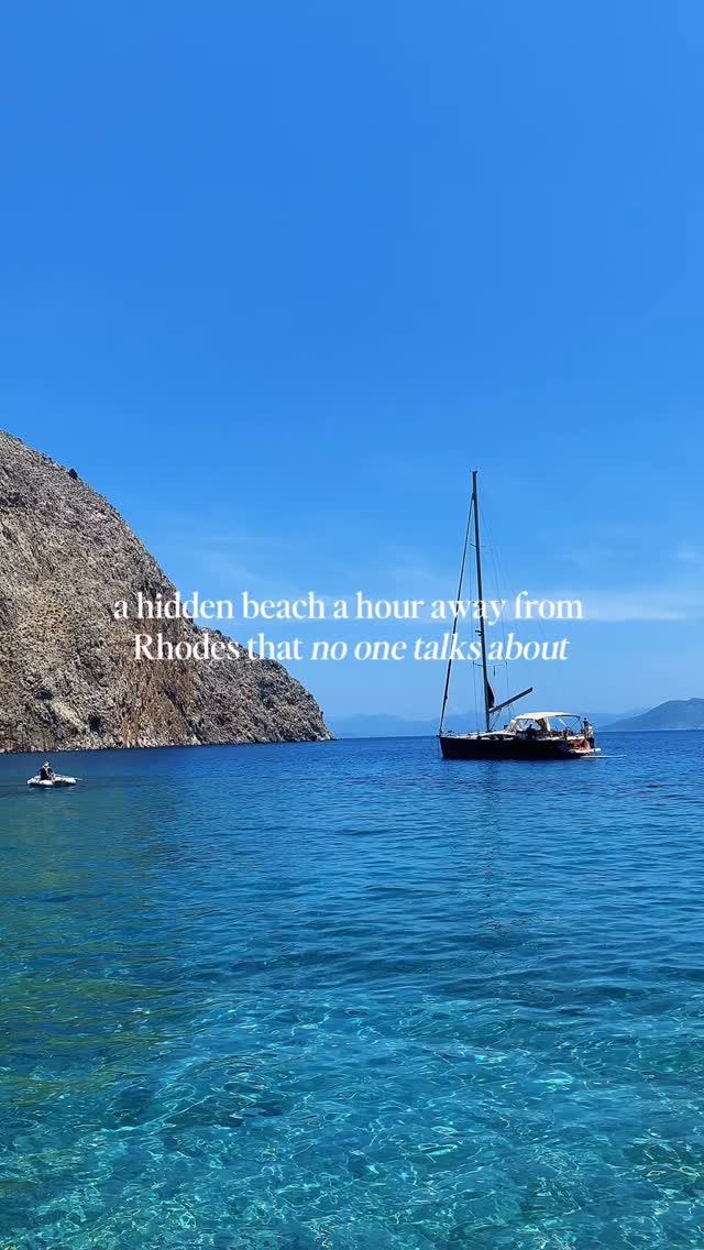 Saint George Bay is one of those places that makes you question why more people are not talking about it.

It sits on the island of Symi, about an hour by boat from Rhodes, and most people only see it as a quick swim stop on a day trip. But it is easily one of the most beautiful beaches in the area.

The cliffs are dramatic and high, the water is the clearest blue and the whole bay feels completely tucked away. Boats anchor in the middle and you swim straight into that unreal turquoise water. It feels remote in the best way.

Most people visit Saint George Bay as part of a Symi boat tour from Rhodes. The boats usually stop for around an hour so you can swim and relax. If you are planning your own day, check the wind conditions before you go because the bay is best enjoyed when the sea is calm.

There are no big beach clubs, no rows of sunbeds and no restaurants right on the beach (and no toilets that I could find because I am always desperate for a wee wherever I go). Bring what you need for the day, especially loads of water, some snacks (you can’t go wrong with a pack of lays) and sunscreen. 

If you are planning a Rhodes trip and want something that feels a little more special than the usual beach day, add Symi to your list and make sure Saint George Bay is included on your boat route.

If you want the link to the boat trip that I booked, just comment LINK and I’ll send it straight to you 💌

#saintgeorgebay #symisland #rhodes #rhodesgreece #symi greece thingstodoinRhodes

Saint George Bay , Rhodes, Symi Island, things to do in Greece, things to do in Rhodes, Rhodes Greece, Greece bucketlist, euro summer, girls trip to Greece