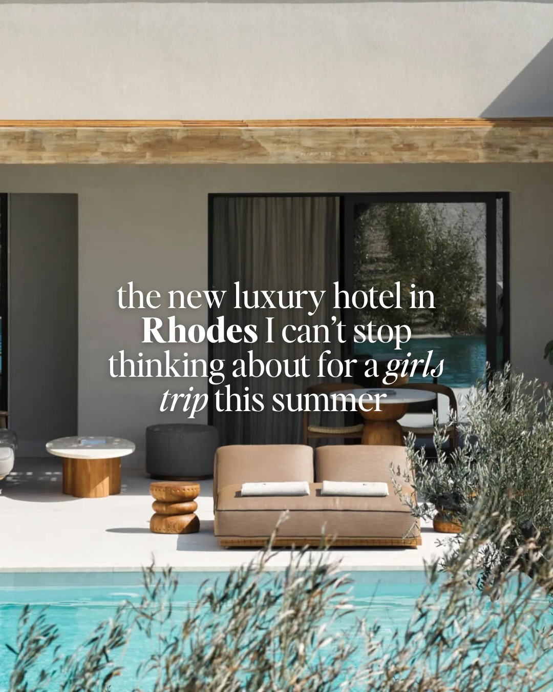 This new hotel opening in Rhodes just went straight onto my girls trip wishlist for summer!!!

AMOH, a Luxury Collection Resort, has officially opened on the island and it’s the first Luxury Collection hotel in Rhodes.

Here’s everything I’m loving about it:
🏖️ two private beaches that feel much more secluded than a typical resort setup
🛁 private pool suites overlooking the Aegean which already have me planning a Greece girls trip
🍸 sunset dinners and aperitivos by the sea that feel made for long summer evenings
🧖‍♀️ wellness spaces including a spa, pilates studio, sauna and indoor + outdoor pools🍝 8 different restaurants and bars across the resort so you’re not eating in the same place every night
🎨 interiors inspired by the island itself with natural stone, warm textures and soft neutral tones throughout
📍 located near Lindos which means you can mix beach days with exploring one of the prettiest areas in Rhodes

Rooms start from £373 per night and I can imagine this is going to be the place to be this summer!! 

Comment LINK and I’ll send you the booking link straight to your DMs 💌

#rhodes #amohrhodes #rhodeshotel 

Rhodes hotel, luxury hotels in Greece, new hotel in Greece, Greek islands travel, Rhodes itinerary ideas, where to stay in Rhodes, girls trip to Greece, summer in Rhodes