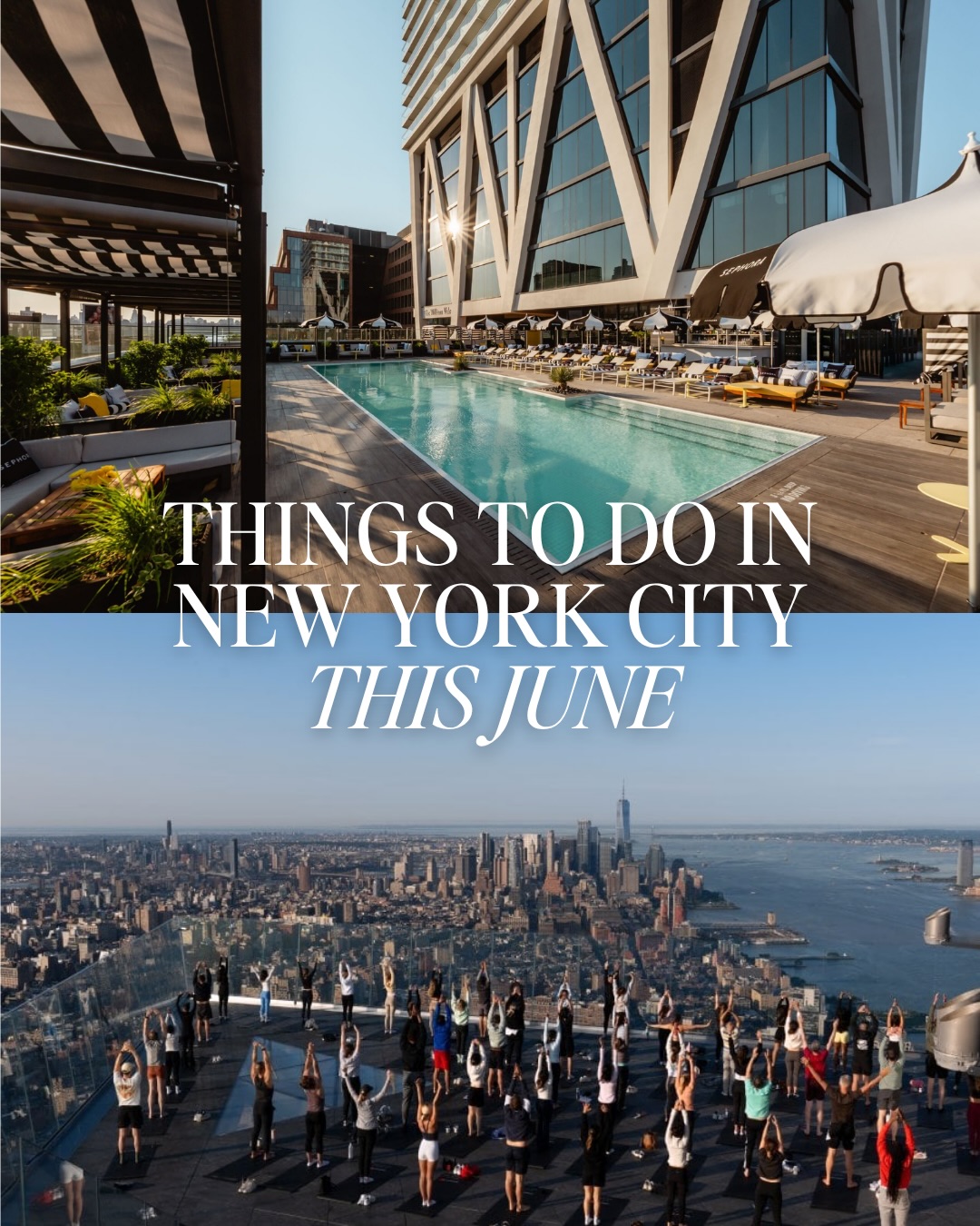 Comment LINK for my full blog post on the best things to do in New York City this June!

I do all the searching and planning to help make your girls’ trip actually happen and I share monthly updates on the best places to go. Make sure you follow @thegirlstripto so you’re always in the loop. 

Here’s a breakdown of some of my faveee things happening in June in New York City: 

🧘‍♀️ Sky-High Yoga at Edge NYC
prices start from $75, 15th June - 2nd October 2026

🎬 Central Park Movie Nights at Wollman Rink
free showing of Wicked: For Good on 18th June

🍿 Intrepid Museum Movie Nights
free showing of Independence Day on 26th June

💄 Sephora Summer Club at The William Vale
day pass starts from $85, 27th May - 7th September

🚌 The Ordinary Free Brooklyn Bus
free, 26th May – 9th June 2026

🏛️ Free Public Tours of the David N. Dinkins Municipal Building
free but tickets need to be booked in advance, launching June 2026

⚽️ FIFA World Cup Fan Zone at Brooklyn Bridge Park
free, 13th June – 19th July 2026

🛶 Free Kayaking at Brooklyn Bridge Park
free but need to book online, available from 27th May - 26th September

🏓 CityPickle at Hudson Yards
free, 1st June - 30th August

🚣‍♀️ Central Park Row Boats
$25–$30 per hour, available throughout June

Comment LINK if you want my full June NYC guide with things to do and I’ll send it straight to your DMs! 

#newyork #nyc #newyorkcity #thingstodoinnyc #thingstodoinnewyork newyorkJune 

things to do in New York, New York things to do, affordable things to do in New York, NYC things to do, things to do in NYC June, things to do in New York in June, New York City in June