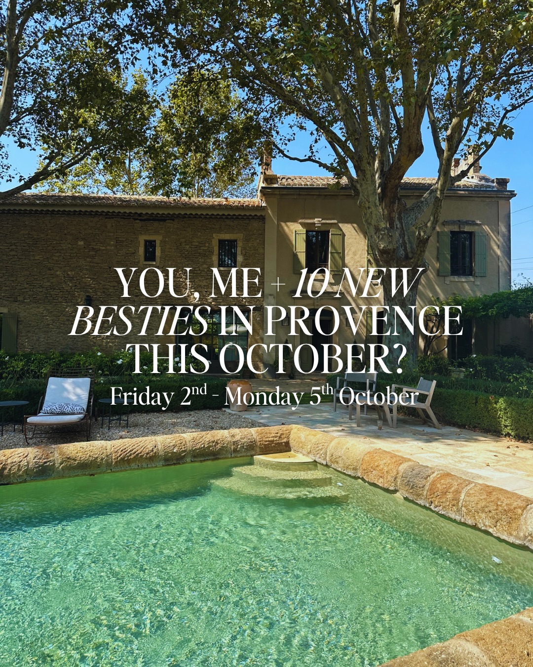 I’ve always wanted to create the kind of trip I wish existed… so I decided to make it happen!

I’m so excited to finally share that I’m partnering with my friends at @itstartshere.community to create a girls trip experience in Provence, France.

Just picture a beautiful villa in the French countryside, waking up with nowhere to rush to, sipping wine in the sunshine, wandering through local markets, enjoying long dinners with like-minded women and having those little moments that become your favourite memories.

📅 When?
Friday 2nd October – Monday 5th October

📍 Where?
Provence, France 🇫🇷

✅ What’s included?
- 3 night stay in a beautiful villa located in LʼIsle-sur-la-Sorgue
- access to a private swimming pool
- breakfast each morning
- welcome dinner and wine on arrival night
- lunch or dinner at the villa on Saturday
- lunch or dinner at the villa on Sunday
- wine tour experience on Saturday afternoon
- plenty of time to relax, explore and connect with an amazing group of women

This is something I’ve been dreaming about for a while and I can’t wait to bring together a group of incredible women for a few unforgettable days in the South of France!

If you’ve ever wanted to do a girls trip but never had the people, plans or someone to organise it… this is your sign 

Comment PROVENCE and I’ll send all the details straight to your DMs 💌

#provencefrance #provence #girlstrip #solotravel