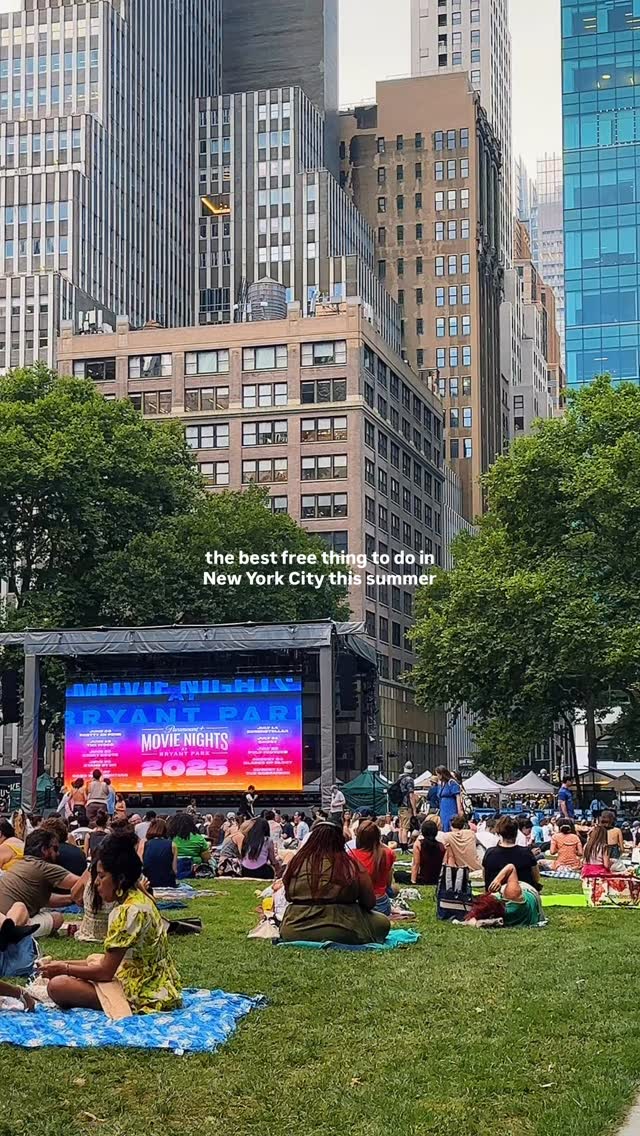 Bryant Park Movie Nights are back this summer!! 

Comment LINK for my full guide on the best outdoor cinemas in New York City this summer!

#newyorkcity #newyork #nyc #bryantpark