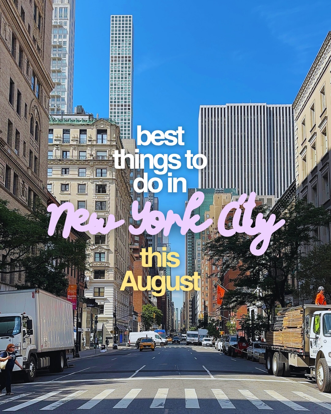 Comment LINK and I’ll send you my full guide to the best things to do in New York this August 

THINGS TO DO IN NEW YORK THIS AUGUST!! 

I do all the searching and planning to help make your girls’ trip actually happen and I share monthly updates on the best places to go. Make sure you follow @thegirlstripto so you’re always in the loop.

Here’s a breakdown of some of my faveee things happening in New York City this August:

Central Park Boats
starts from $25 per hour

Coney Island Friday Night Fireworks
free, every Friday until 28th August 2026

NYC Restaurant Week
20th July – 16th August 2026

The Rooftop at Pier 17
from $24, throughout August

Brooklyn Bridge Park Movies With A View
free, 2nd July – 18th September

Bryant Park Movie Night
free, 13th July – 14th September

Kayaking at Brooklyn Bridge Park
free, 27th May – 26th September

Sky-High Yoga at Edge NYC
from $75, 15th June – 2nd October 2026

Comment LINK and I’ll send you my full guide to the best things to do in New York this August 💌

#newyork #newyorkguide #newyorksummer #thingstodoinnewyork 

New York travel guide, things to do in New York, New York things to do, New York summer, New York summer bucket list, New York in August, things to do in New York in August