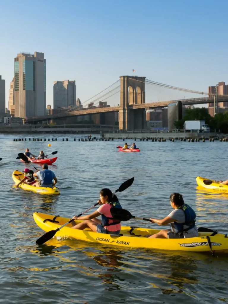 Free Kayaking at Brooklyn Bridge Park