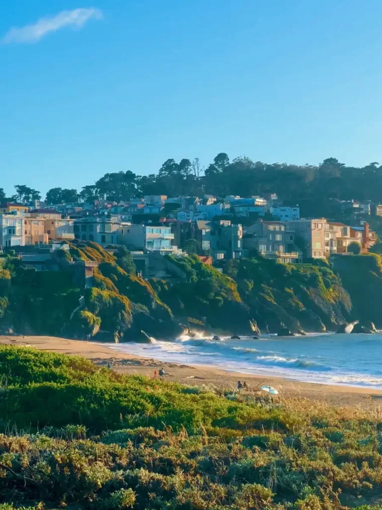 Houses on Baker Beach San Francisco