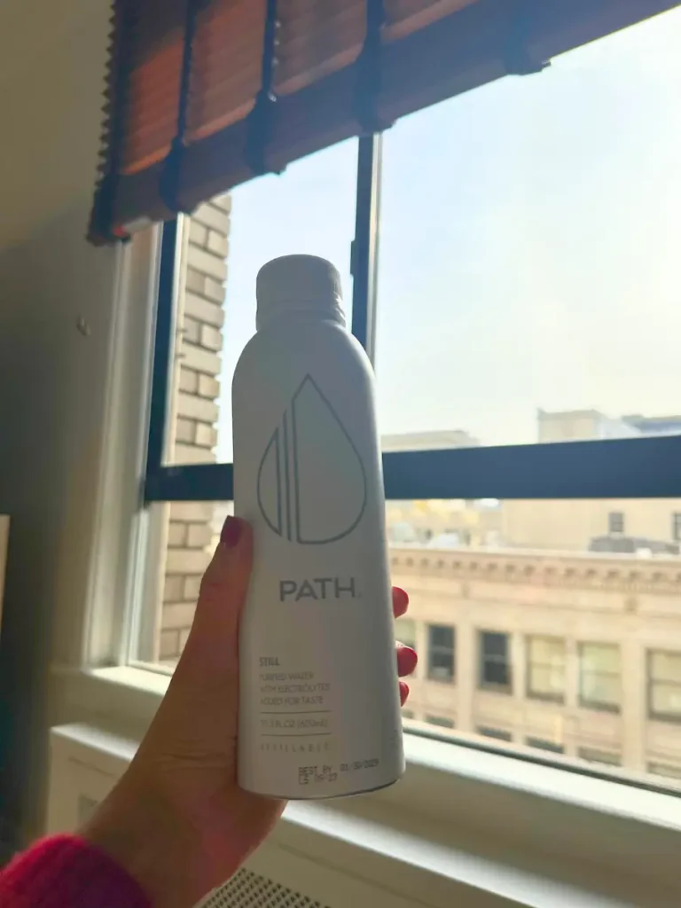 Path water bottle at Galleria Park hotel