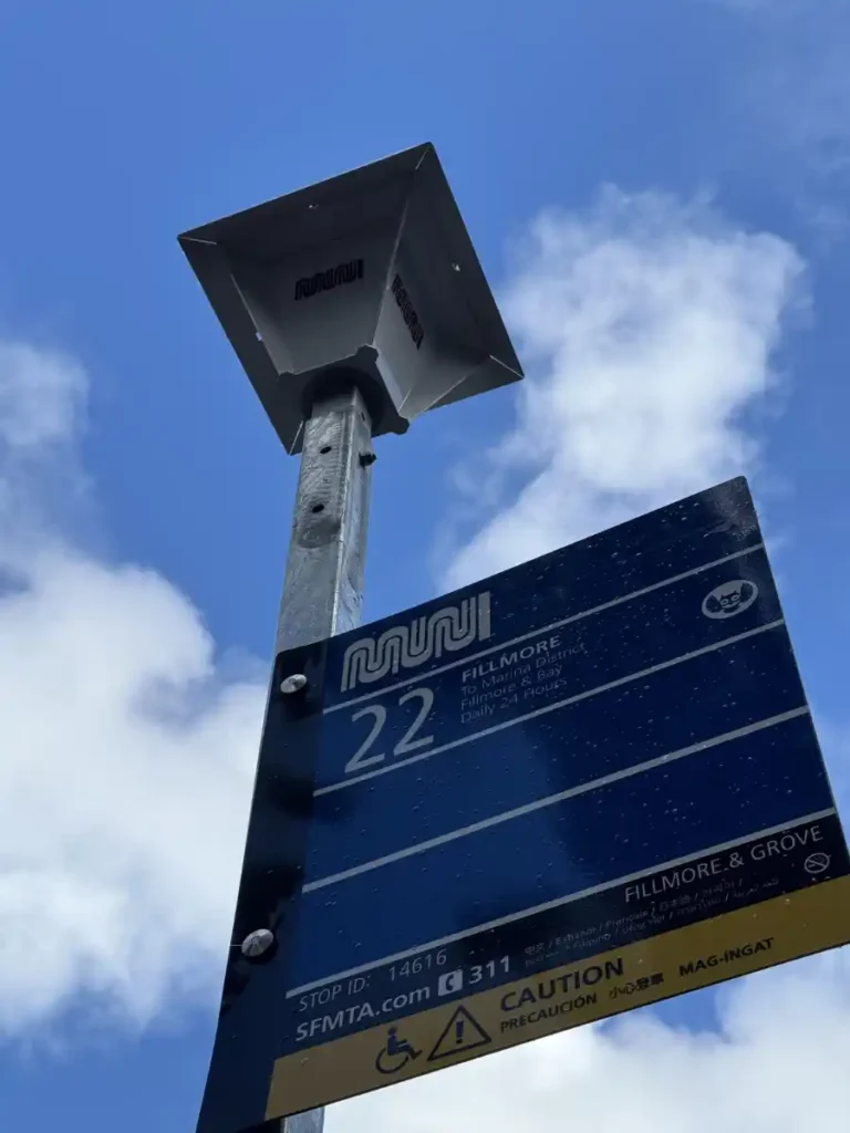 bus stop in San Francisco