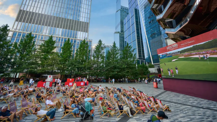 The Big Screen Schedule at Backyard at Hudson Yards