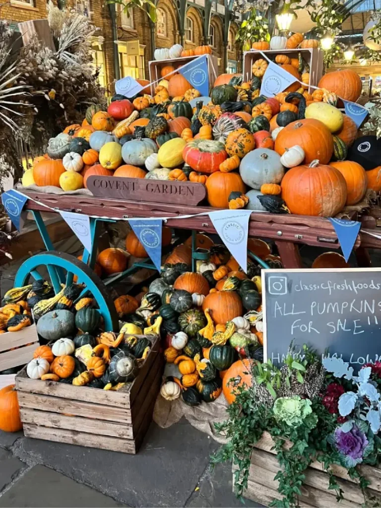 Halloween Installations in Covent Garden Pumpkins